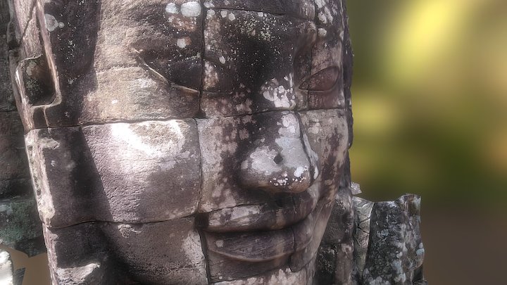 Angkor Tom face 3D Model