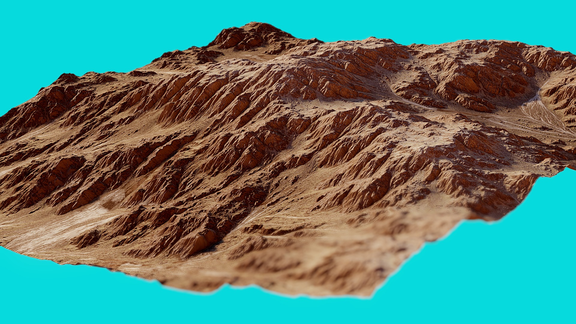 3D model Mars Landscape 6 - This is a 3D model of the Mars Landscape 6. The 3D model is about a large rock formation.