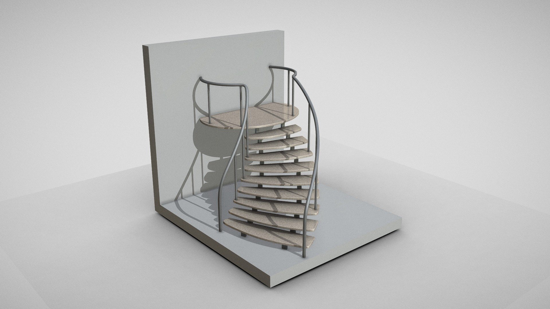 Spiral Staircase High-Poly (Version 2) - Buy Royalty Free 3D model by ...