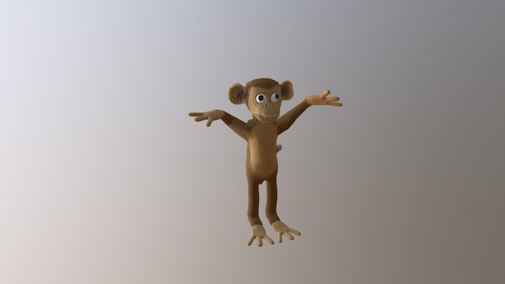 Monkey Gone Bananas 3D Model