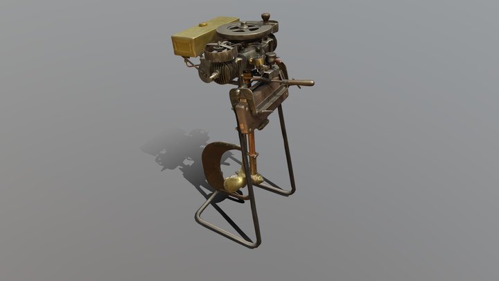 LOW "Archimedes" perämoottori - Outboard engine 3D Model