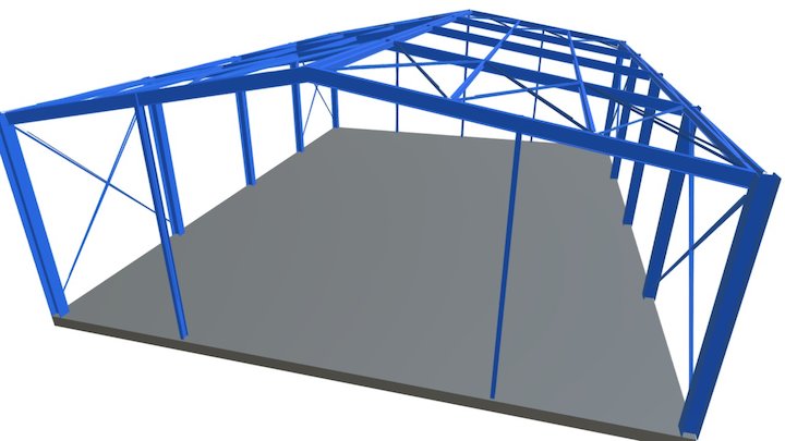 HANGAR DE MAQUINARIA PESADA 3D Model