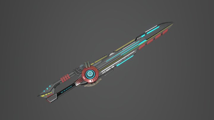 Sci-fi Sword - game asset 3D Model