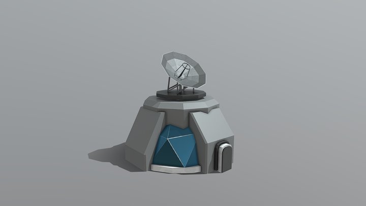 Low Poly Antenna Habitat 3D Model