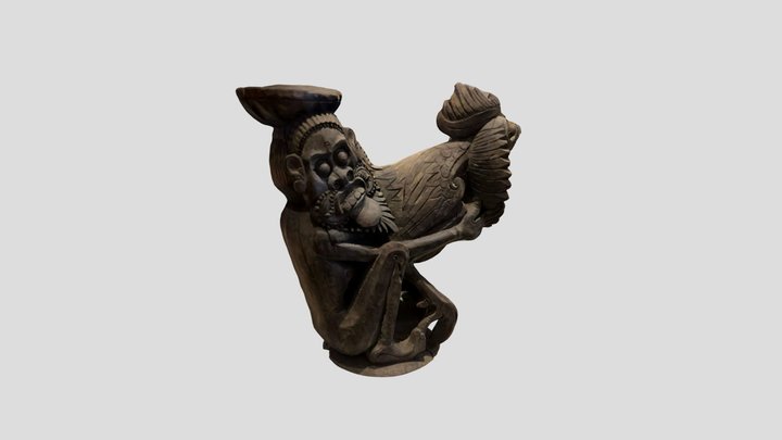 Man Holding Cockerel 3D Model