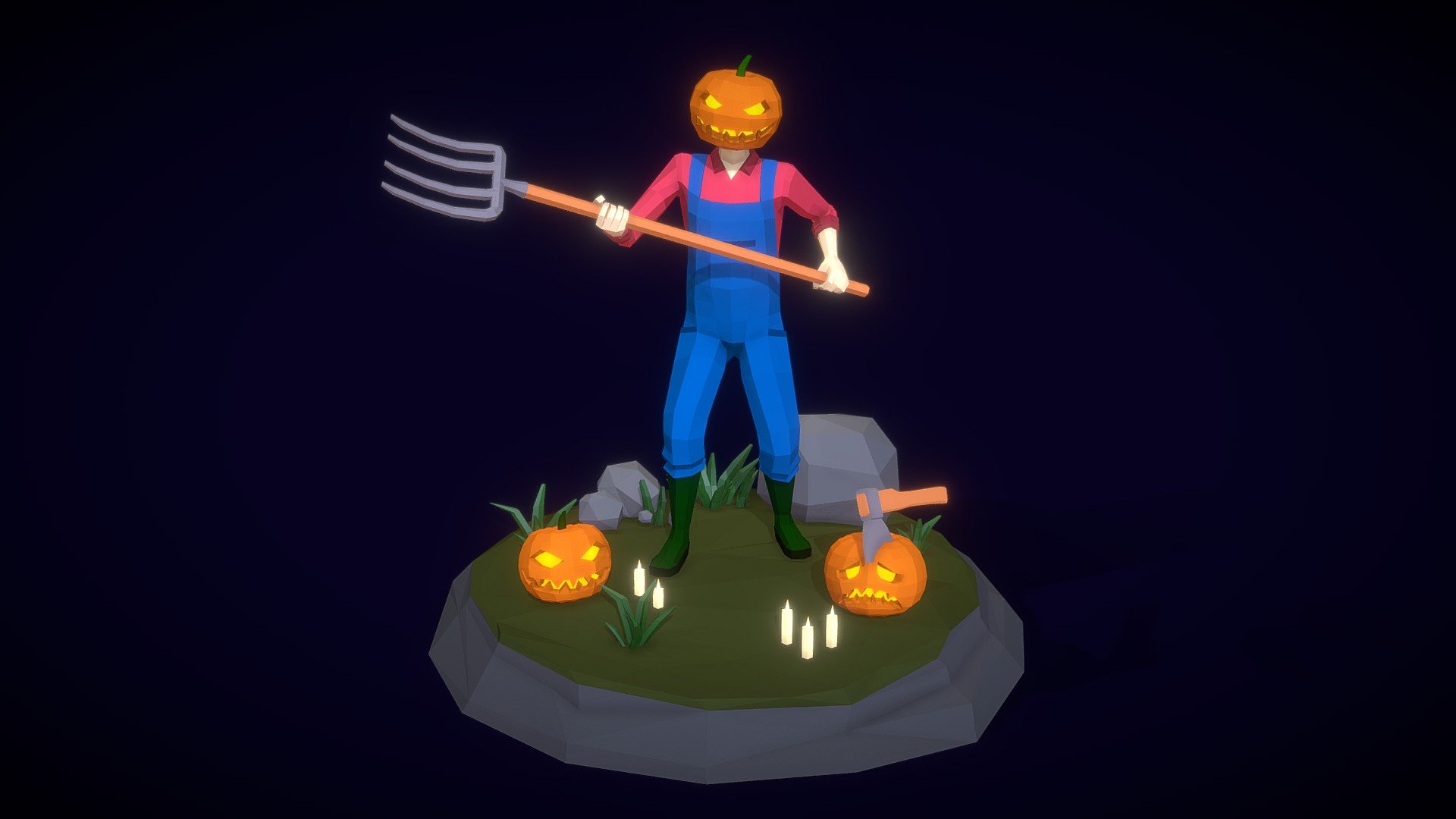 Halloween Pumpkinhead - 3D model by Alex Makes 3D (@alexmakes3d ...