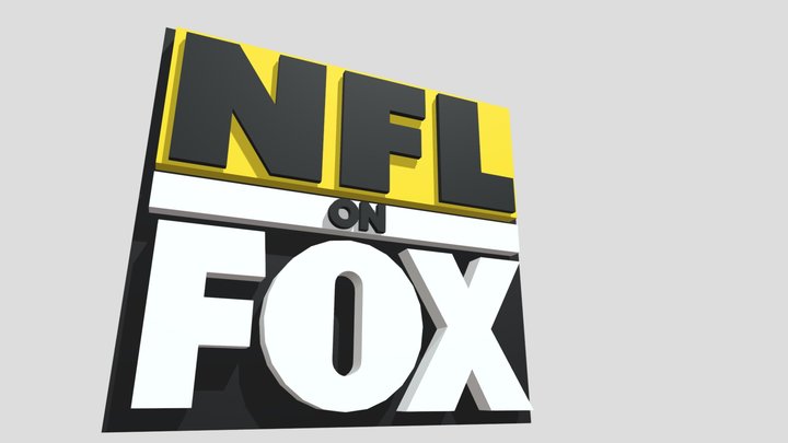 NFL On Fox Logo 2003-2006-2014 3D Model