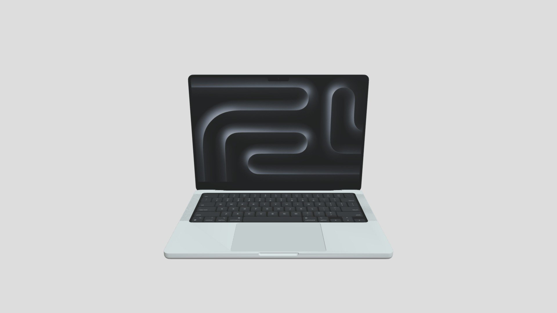 Apple MacBook Pro 16 M4 Pro Silver (Realistic) - 3D model by