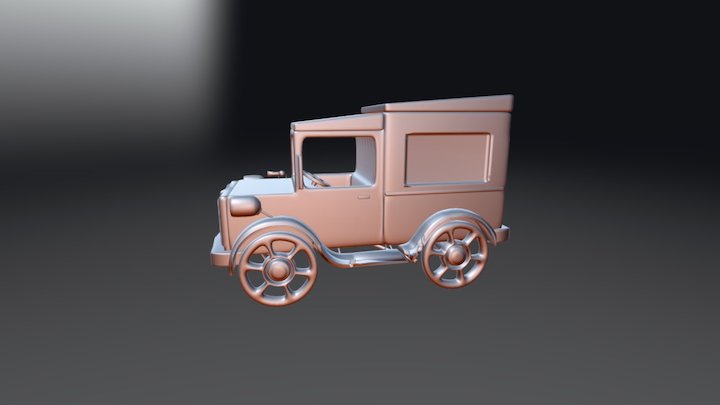 Vintage Toy Truck 3D Model