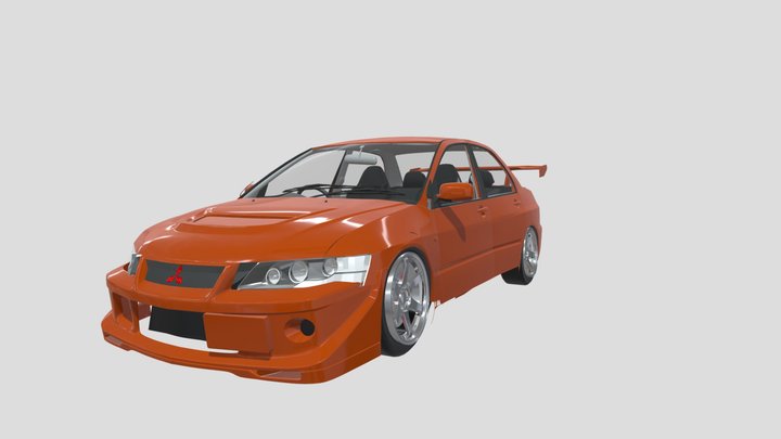 Mitsubishi lancer VII *LOW POLY* 3D Model