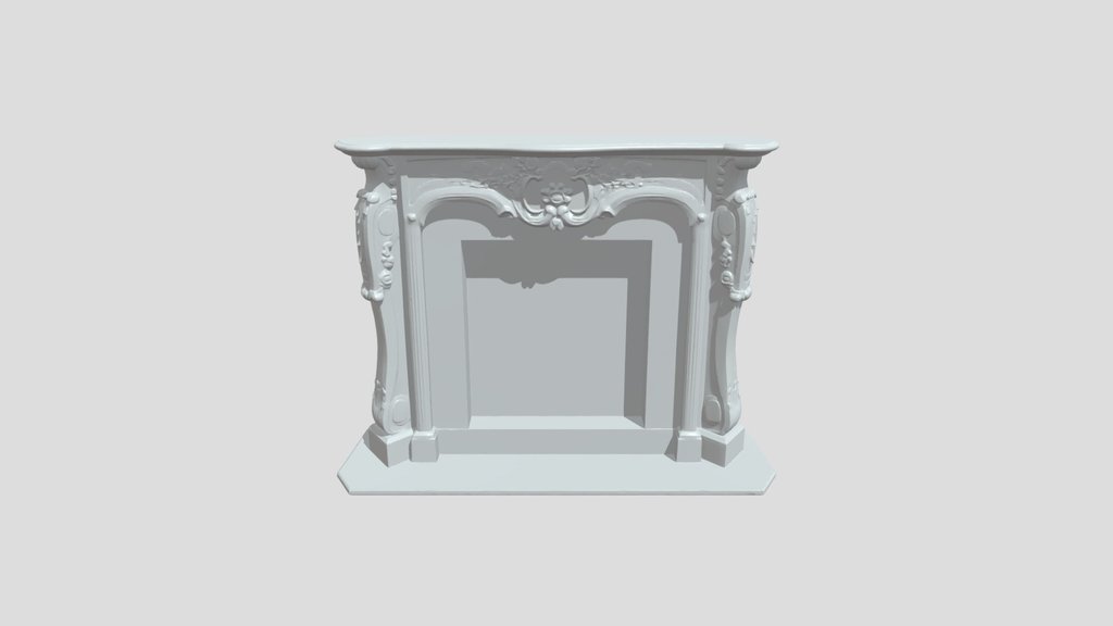 ornate marble fireplace mantel