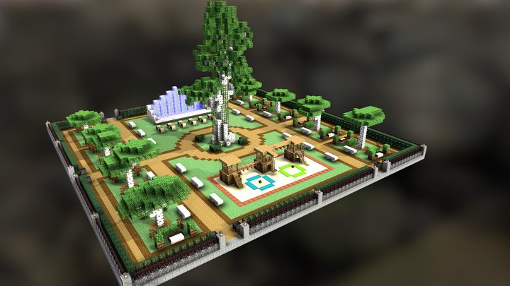 Minecraft Park 3D Model