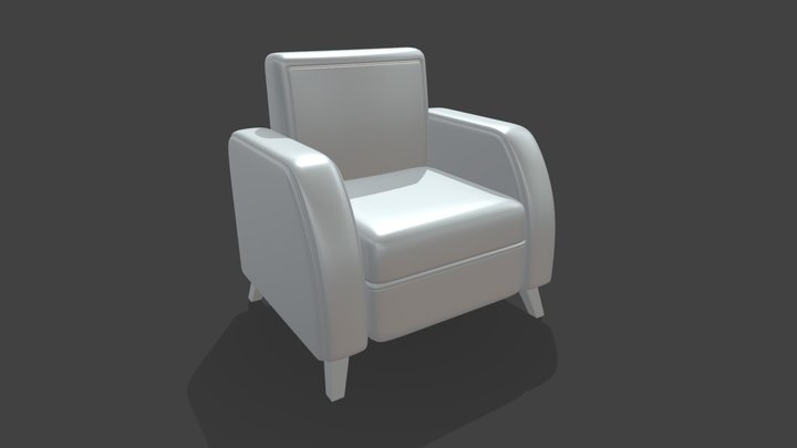 Single Armchair 3D Model