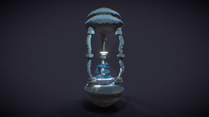 夜の国の砂時計 Hourglass of Night World 3D Model