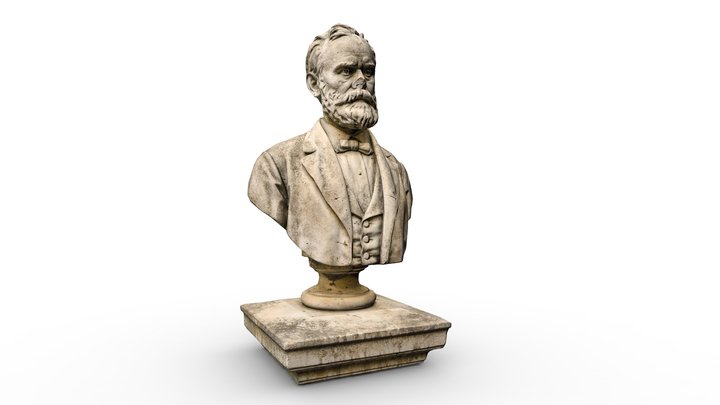 August Treboniu Laurian - funerary bust 3D Model