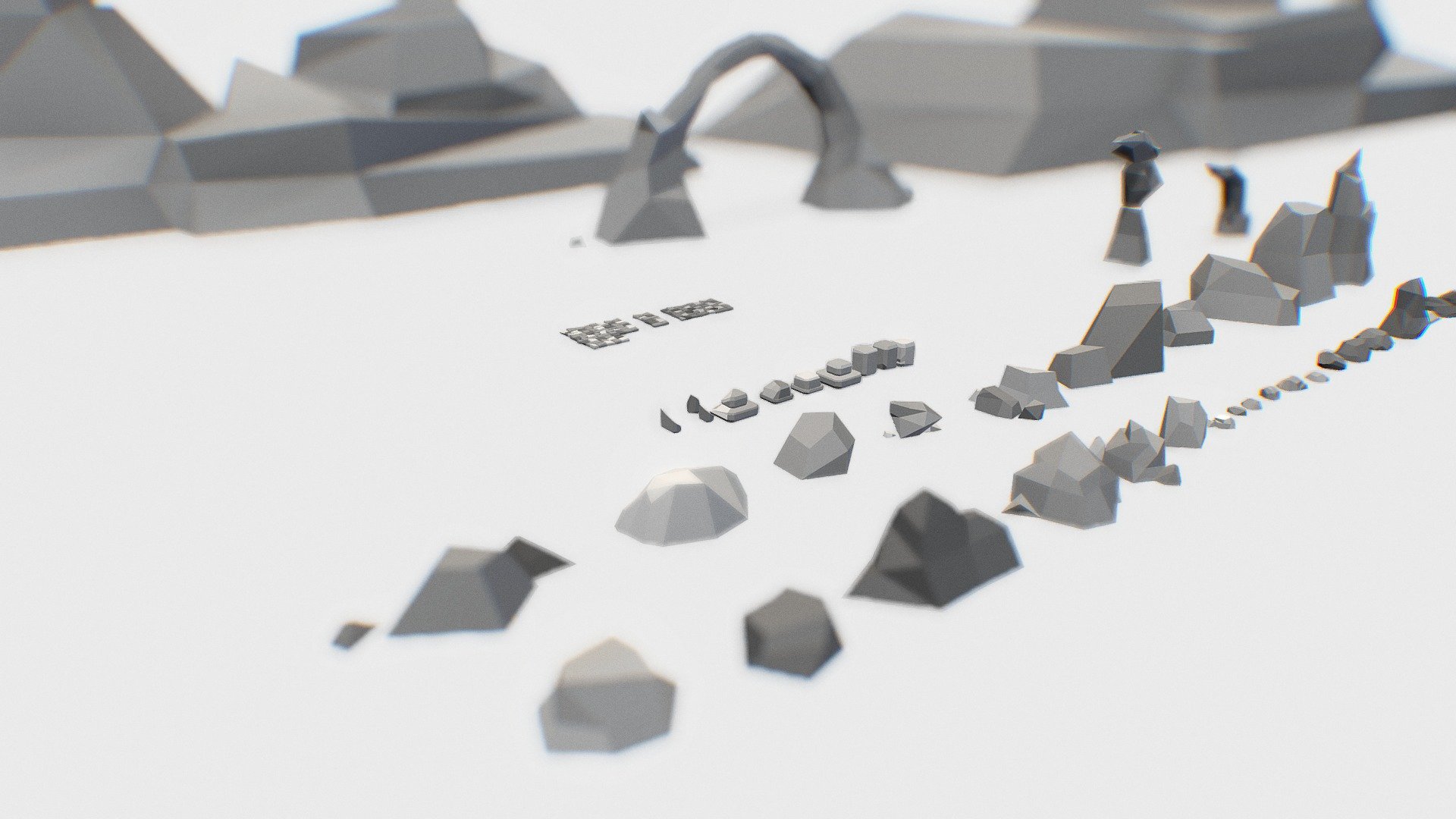 Low- poly Rocks for Unity or unreal Engine