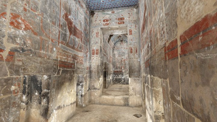 Temple of Hatshepsut, Hathor shrine, Bark Hall 3D Model