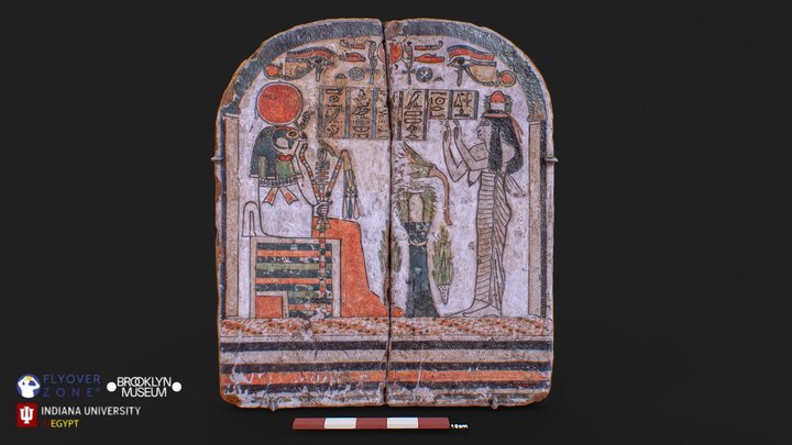 3D rendering of Stele of the Woman Takhenemet