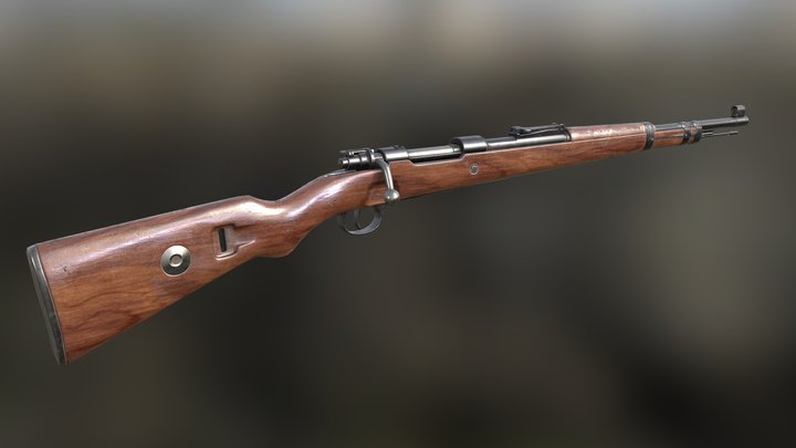 Kar98k weapon - game asset 3D Model