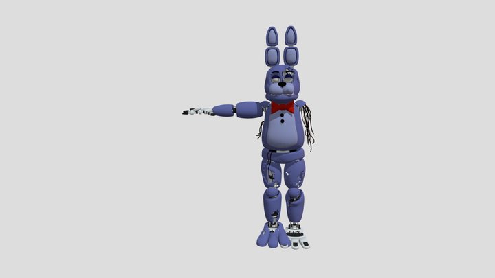 slightly Withered Bonnie 3D Model