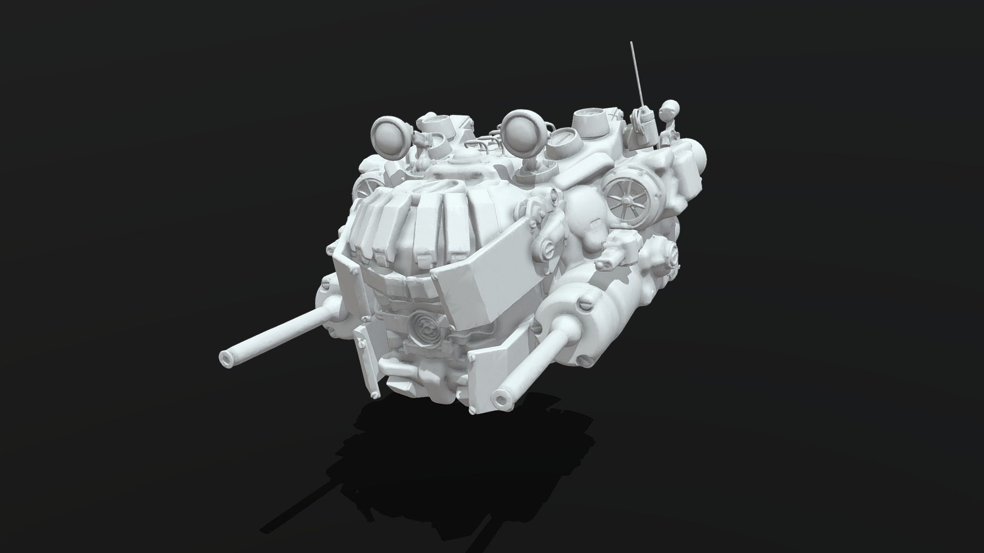 A Space Flyer (Medium Kitbash) - 3D model by Austin Beaulier (@Austin ...