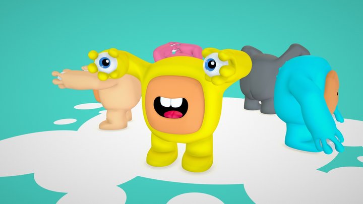Mini Monsters - Different Moods 3D Model