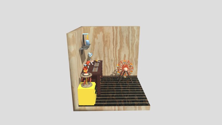 old miniature mechanical games workshop 3D Model