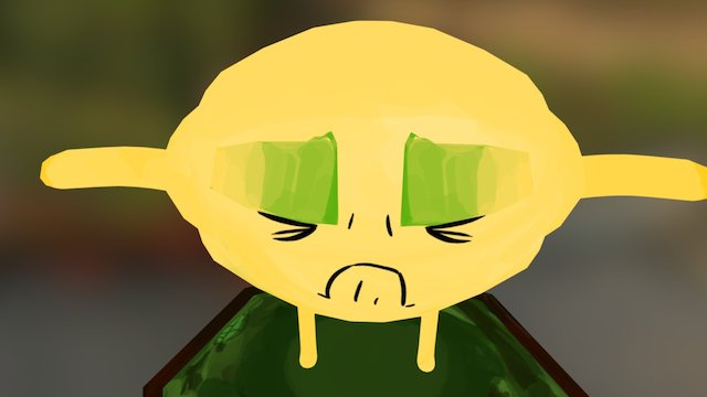 Grumpy Lemon 3D Model