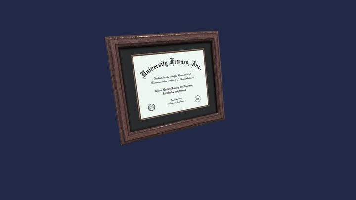 Diploma Frame 3D Model