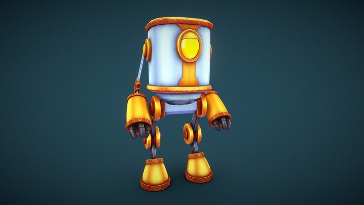 Stylized Robot Character 3D Model