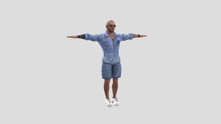 CASUAL MALE CHAR ( RIGGED ) 3D Model