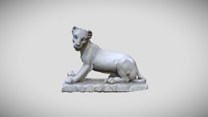 lion statue from Arkhangelskoye estate 3D Model
