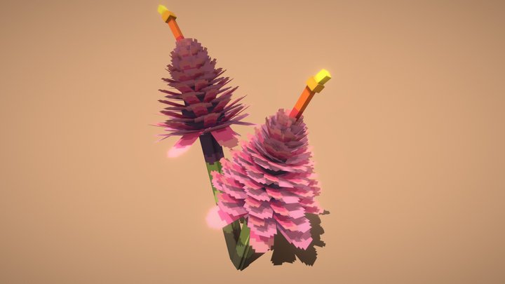 Pink Tropical Flower 3D Model