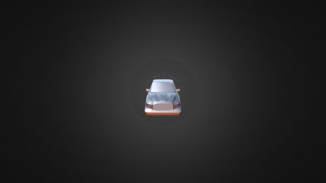 A cute little car with no material 3D Model
