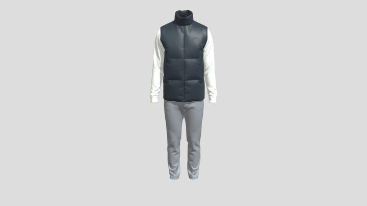 Louis Vuitton Boyhood Puffer Hoodie 3D model