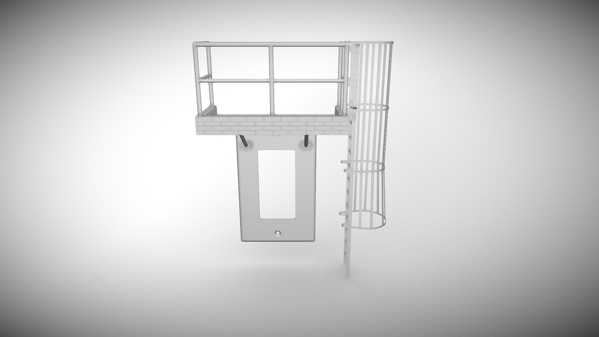Phone Holder Balcony GFCI Plate.stl