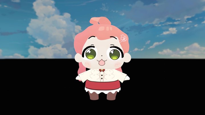 Sakura Miko Chibi 3D Model
