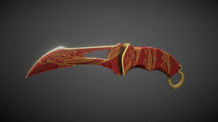 Reaper Knife | Kitetsu Dragon 3D Model