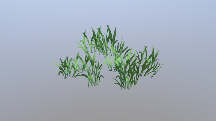 Low_poly_Cartoon_Grass 3D Model