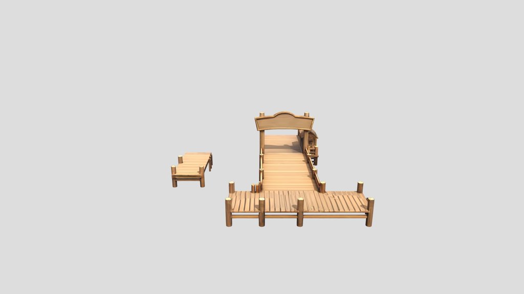 Wooden dock and platform
