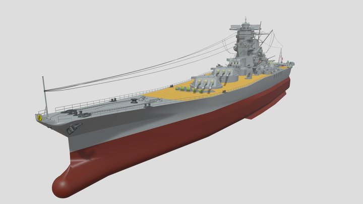 IJN Battleship Yamato 3D Model