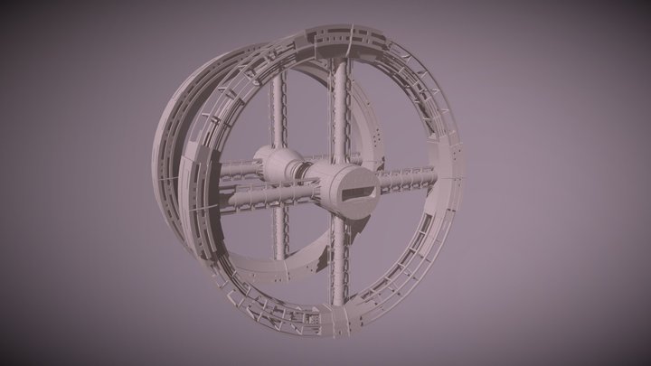 2001 Space Ship 3D Model