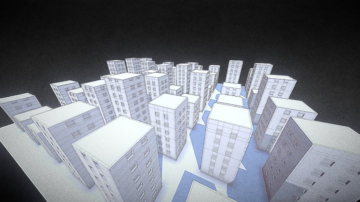 Generator of little towns 3D Model