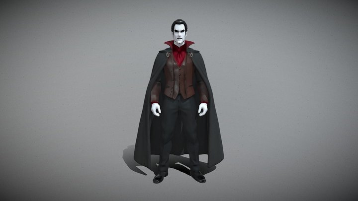 Stylized Vampire Lord - Cartoon Gothic Character