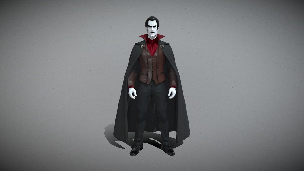 Stylized Vampire Lord - Cartoon Gothic Character