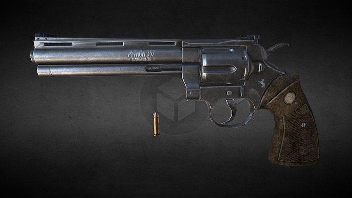 Colt Python .357 Magnum 3D Model
