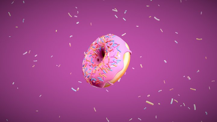 Free animated Donut 3D Model