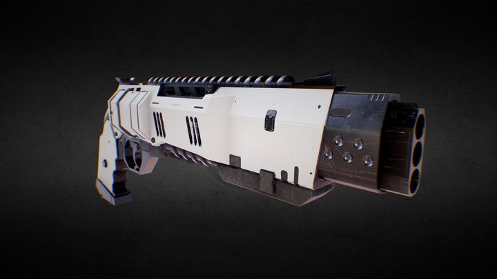 Sci-Fi Revolver 3D Model