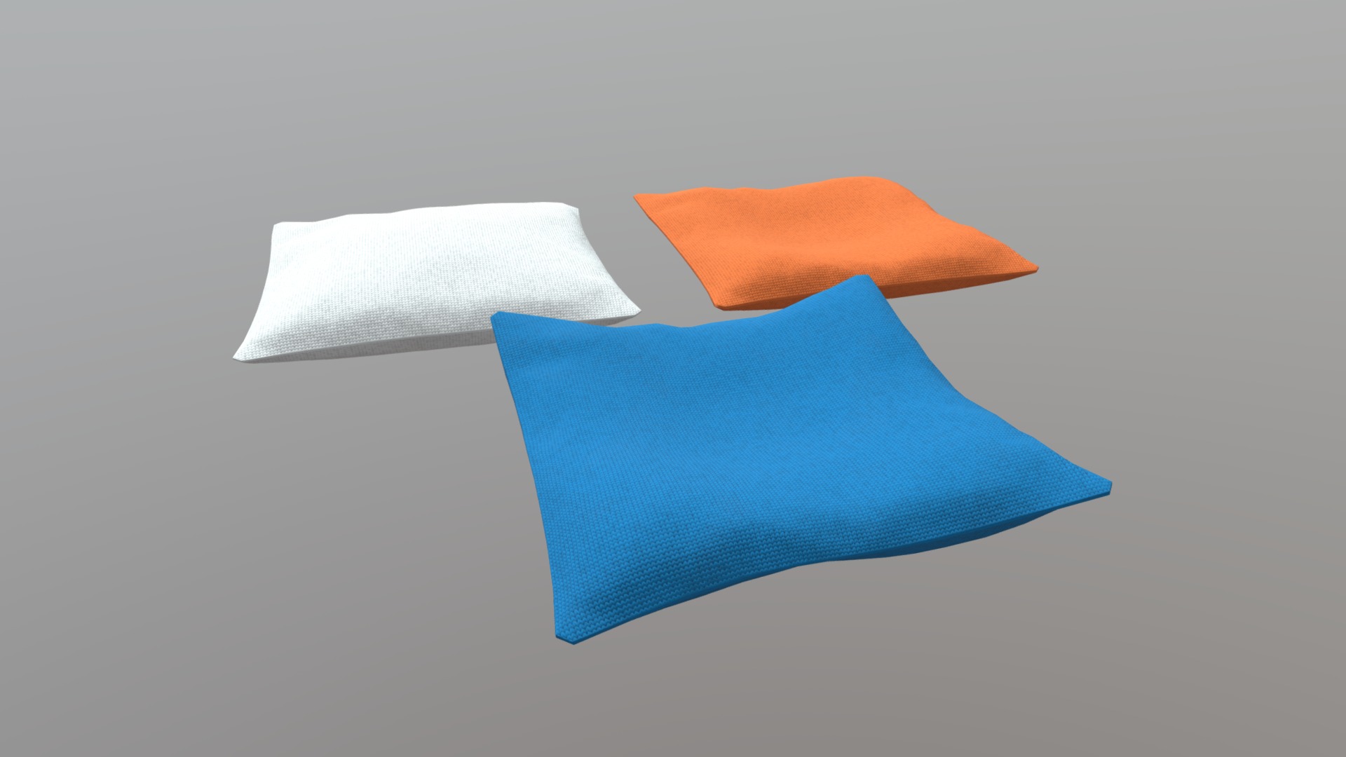 3D model Pillow - This is a 3D model of the Pillow. The 3D model is about a group of folded flags.