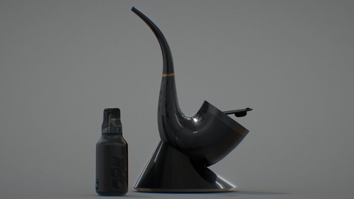 "Silhouette" a Smoking Pipe